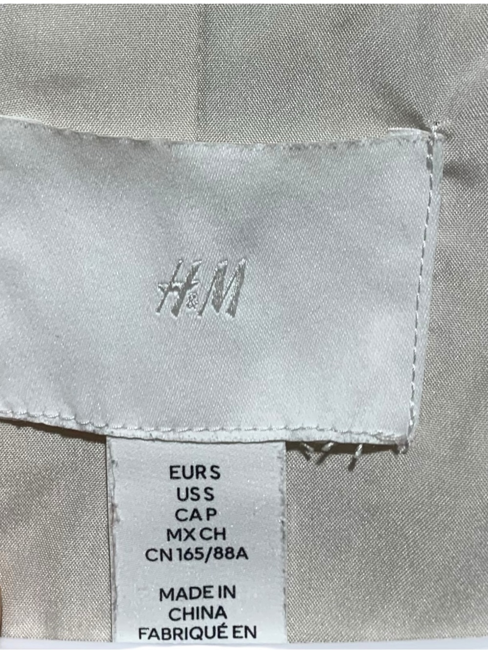 Women's H & M Cream Utility Jacket Size Sm - Picture 3 of 3